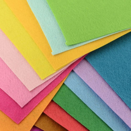 5 x  vellen Vilt - Ultrasuede, Beadbacking - Beading Foundation c.a. 300 x 200 x 1mm mix kleuren