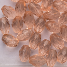 10 x ovaal Tsjechië kraal kristal facet 10x6mm kleur: rosé gat:1mm