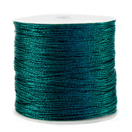 1 rol 90 meter Macramé draad metallic 0.5mm Forest green (kies voor pakketpost)