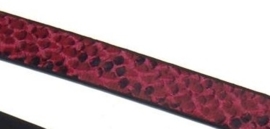 1 meter echt lederen snakeskin rood 10 x 2mm