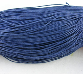 10 meter waxkoord 1mm donker blauw katoen