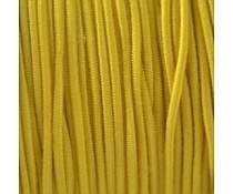 8 meter rond elastisch koord van rubber voorzien van een laagje stof 1mm geel