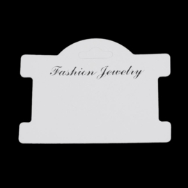 10 x Sieraden kaartjes White Fashion Jewelry