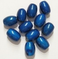 10 x  3D miraclekraal, ovaal capri-blauw 11 x 8 mm gat c.a. 1.5mm