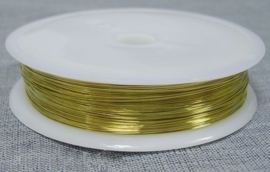 Metaaldraad Goud kleur 0,8mm dik rol van 5 meter (Nikkelvrij)