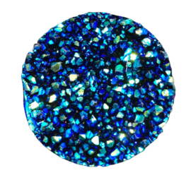 1x Resin Cabochon Royal Blue AB Color 30mm