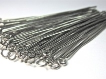 100 x kettelstiften 20mm platinum kleur