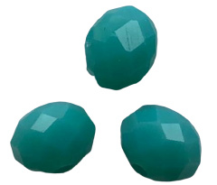 20 x Briolette top facet kristal kralen 4x3 mm gat 1 mm zee groen