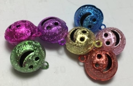 10 stuks assortiment stardust belletjes lachend gezichtje 14 mm mix