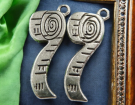 5 x Tibetaans zilveren centimeter band