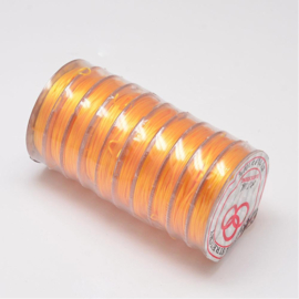 1 rol elastiek transparant 0,8 mm licht oranje