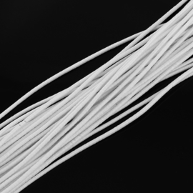 1 rol 15 meter gekleurd elastisch draad van rubber voorzien van een laagje stof 2,5mm White
