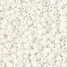 20 gram Glaskralen Rocailles 12/0 (2mm) White AB