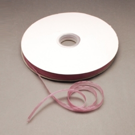 2 meter Organza lint 10mm breed per meter,  Oud Roze