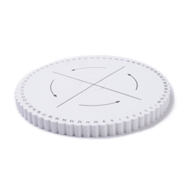 1 x EVA Braiding Disc – Kumihimo vlechtschijf rond wit 15 x 0,95 cm (64 sleuven)
