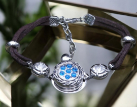 Schitterende armband voor drukkers drukknopen met kristal strass