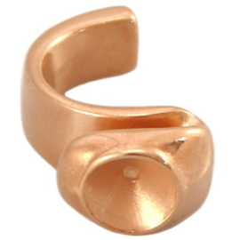 DQ metaal ring voor puntsteen SS39 Rosé gold (Nikkelvrij)