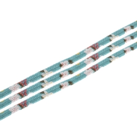 1 meter Trendy gestikt koord 6mm light blue