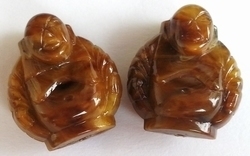 Per stuk Resin kraal Buddha boedha groot Bruin gemeleerd 30 mm