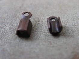 10 x veterklemmen Rood koper kleur 9 x 4 mm