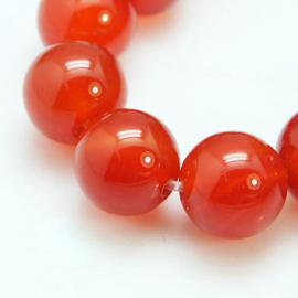 10 x edelsteen kraal van rode Carnelian Agaat 10mm gat 1mm