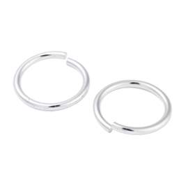 40 x Aluminium buigringen 20 x 2 mm – binnendiameter 15,5 mm – zilverkleur