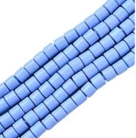 20 x handgemaakte polymeer klei kralen Medium Slate Blue 6,5 x 6mm gat: 1,2mm column