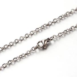 RVS 304 Stainless steel ketting 2,5mm dik lengte: 45cm