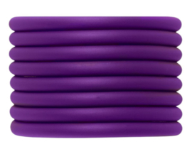 2 meter Rubber koord 5 mm – holle binnenkant – gat Ø 2,2 mm – purple