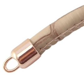 2x Eindkapje ca. 13.8 x 8.1mm Light rose gold Gat: 4.5 x 3.2mm Ø- 6.8mm