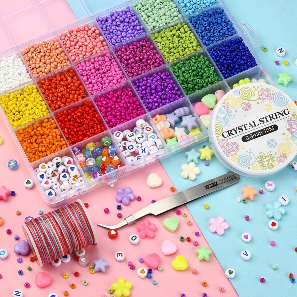 1 x DIY armbandjes maken set  – regenboogmix