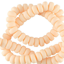 20 x Polymeer kralen rondellen 7mm Peach orange