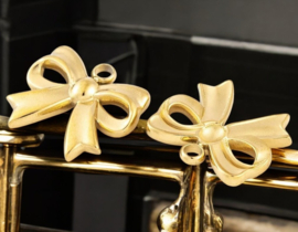 1 x Ion Plating (IP) RVS 304 strikje bedel Real 18k Gold Plated, 13,5 x 15 x 3mm oogje 1,8 mm