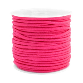 1 meter Gekleurd elastisch draad 2.5mm Fuchsia pink 