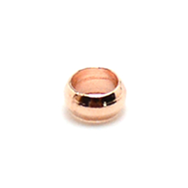 25 x Metalen knijpkralen messing rondel 4 x 2 mm – gat 2,5 mm – Rose Gold (Nikkelvrij)
