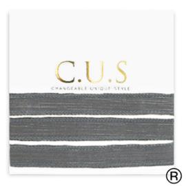 1 x C.U.S® sieraden lint Shimmery anthracite grey ca. 55x1.2cm