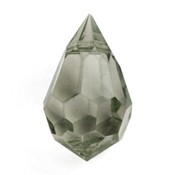 2x Preciosa Kristal Druppel klein 10mm Black Diamond