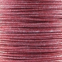 2 meter Wax-koord Metallic bruin-rood 1mm (op = op!)