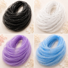 1 meter Mesh tubing netslang / gaaskoord 4 mm – keuze uit meerdere kleuren