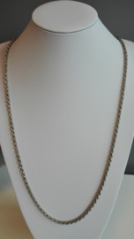 Metalen jasseron ketting platinum ca. 1meter lang zonder sluiting