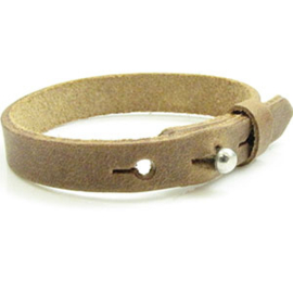 1 x Cuir Armband DQ Suede 10x 2,2mm Brown