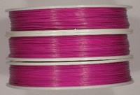 Rijgdraad met coating 0,45 mm x 50 meter fuchsia