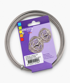 1 rol Vaessen Creative aluminiumdraad plat 3,5 x 1 mm x 5 meter – antraciet (Nikkelvrij)