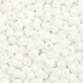 c.a. 5 gram Miyuki rocailles 8/0 - opaque matte white