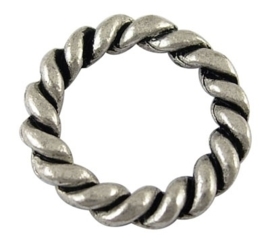 5 x gesloten tussenzetsel ring 19 x 3mm gat: 13mm zilver