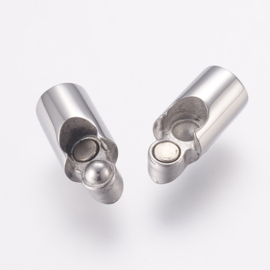 1 x RVS 304 magneetsluiting tarnish resistant 20 mm –  Ø3mm – RVS kleur (Nikkelvrij)