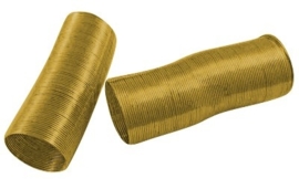 Memory Wire voor ringen  goudkleurig 40 wendingen 20mm