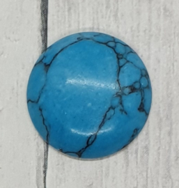1 x cabochon rond van Turquois 26mm