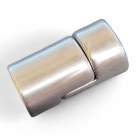 DQ Metaal Magneet Sluiting ovaal c.a. 22 x 13mm Ø 10,75 x 6,6 mm Antiek Zilver (Nikkelvrij)