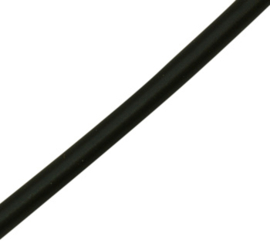 100 cm hol Rubber DQ koord 5mm zwart Gat 2~3mm